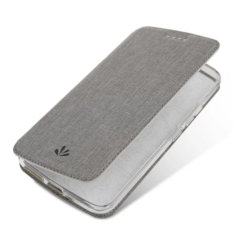 Vili DMX Cross Texture Card Slot Lederstand Cover Für Asus Zenfone 5Z ZS620KL/5 ZE620KL - Grau