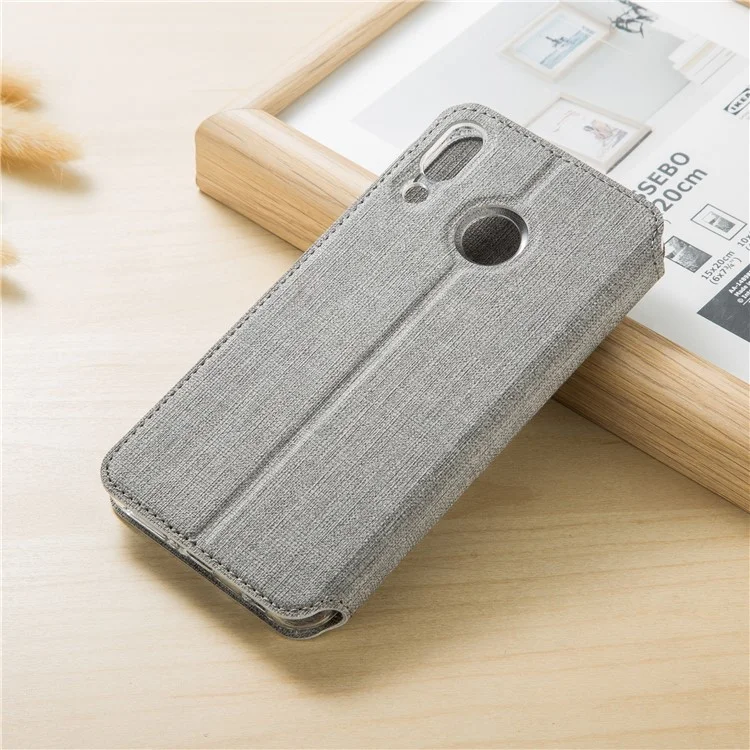 Vili DMX Cross Texture Card Slot Lederstand Cover Für Asus Zenfone 5Z ZS620KL/5 ZE620KL - Grau