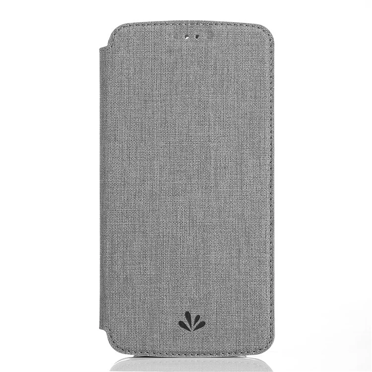 VILI DMX Cross Texture Card Slot Leather Stand Cover for Asus Zenfone 5Z ZS620KL/5 ZE620KL - Grey