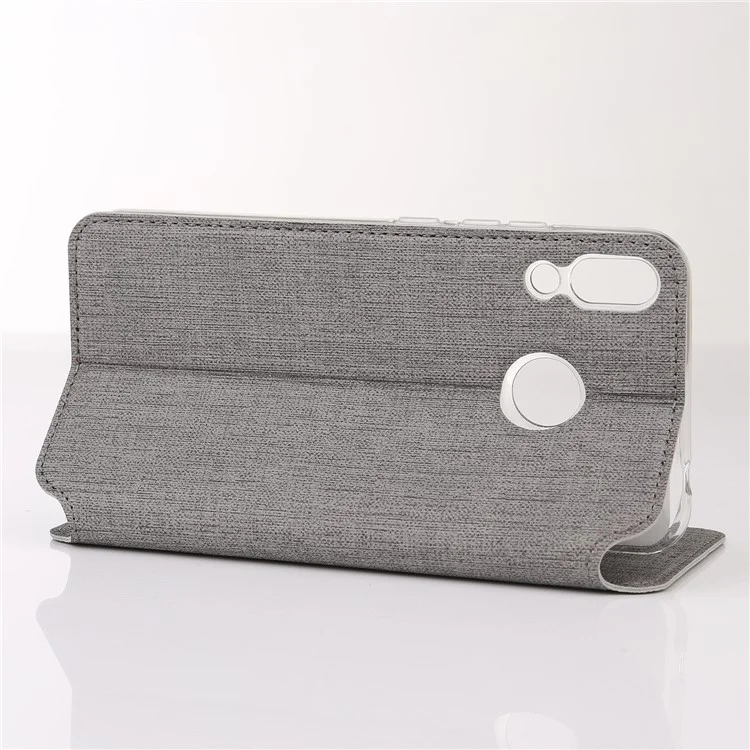 VILI DMX Cross Texture Card Slot Leather Stand Cover for Asus Zenfone 5Z ZS620KL/5 ZE620KL - Grey