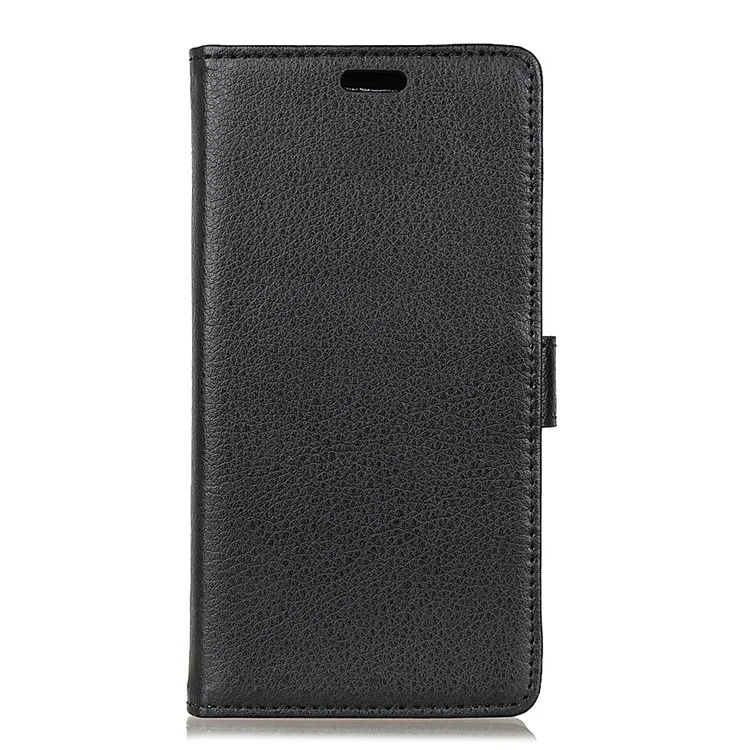 Litchi Grain Wallet Stand Leather Case for Asus Zenfone Max Pro (M1) ZB601KL / ZB602KL - Black