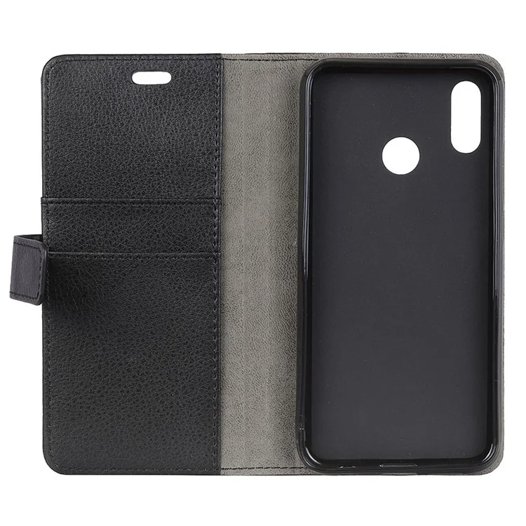 Litchi Grain Wallet Stand Leather Case for Asus Zenfone Max Pro (M1) ZB601KL / ZB602KL - Black