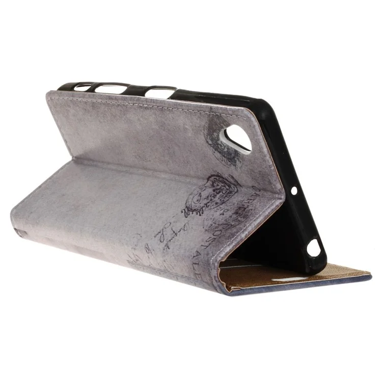 Patterned PU Leather Folio Wallet Stand Folio Case Accessory for Asus ZenFone Live (L1) ZA550KL - Cat Holding Heart