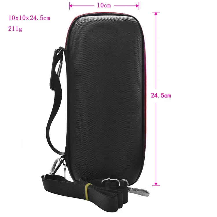 Proteção de Nylon Resistente ao Desgaste Portátil Bolsa Dura Para JBL Pulse 3 / Cobrança 3 - Preto