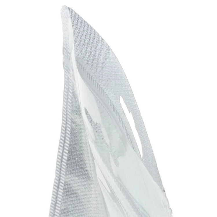 50Pcs/Lot Cloth and PET Packaging Bag for iPhone Case, Inner Size: 14.5 x 9cm - Silver Color
