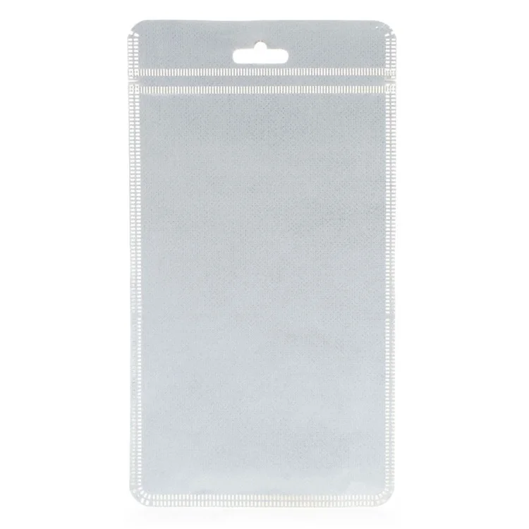 50Pcs/Lot Cloth and PET Packaging Bag for iPhone Case, Size: 18 x 11cm - Silver Color