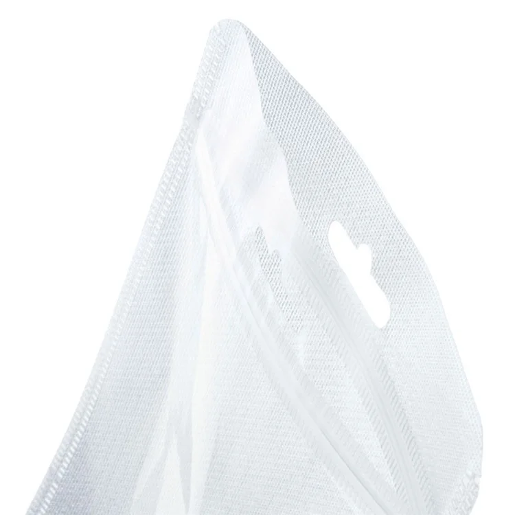 50Pcs/Lot Cloth and PET Packaging Bag for iPhone Case, Size: 18 x 11cm - Silver Color
