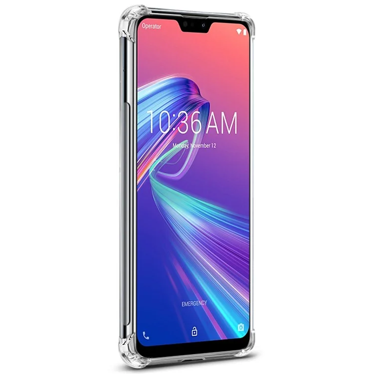 Schiera Per Cellulare Tpu a Prova di Goccia Per la Pelle Per Asus Zenfone Max Pro (M2) ZB631KL - Trasparente