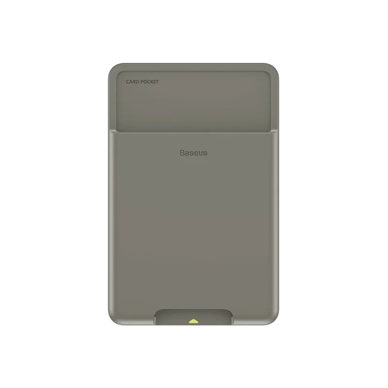 BASEUS Phone Back Stick Silicone Card Bag Portable Card Holder for Mobile Phones - Dark Grey