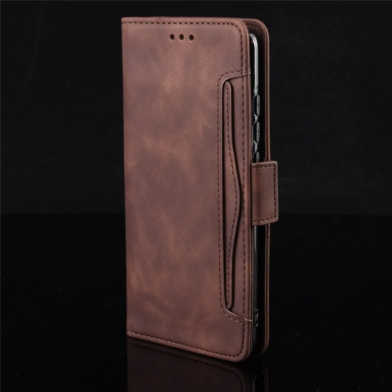 PU Leather Stand Wallet Phone Casing Cover for Asus Zenfone 6 ZS630KL - Brown