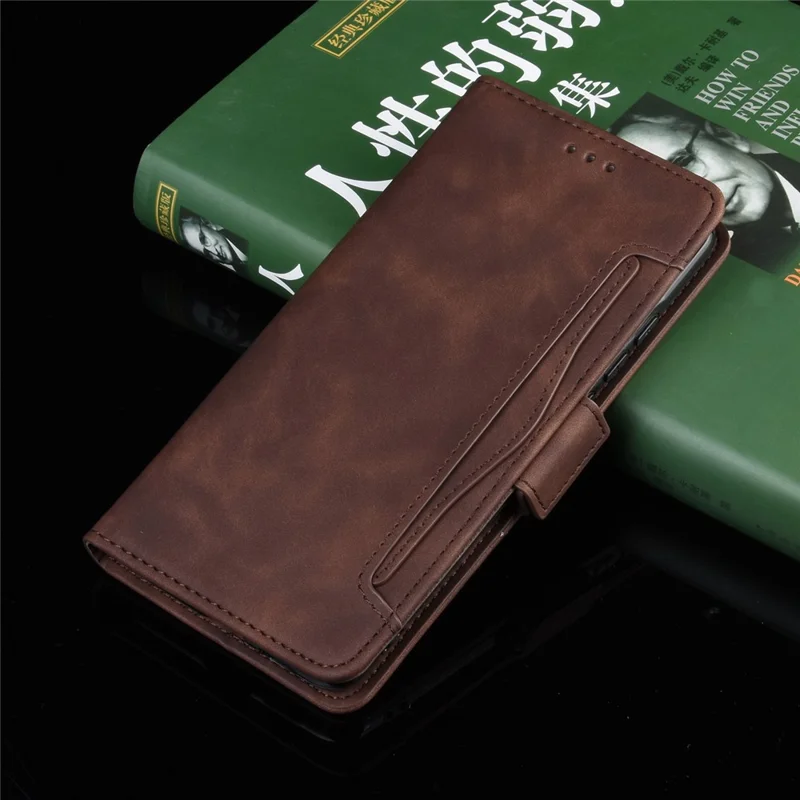 PU Leather Stand Wallet Phone Casing Cover for Asus Zenfone 6 ZS630KL - Brown