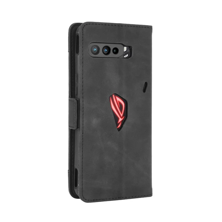 Cartera Tapa Plegable de Cuero Protectora para Asus ROG Phone 3/ZS661KS/ROG Phone 3 Strix - Negro