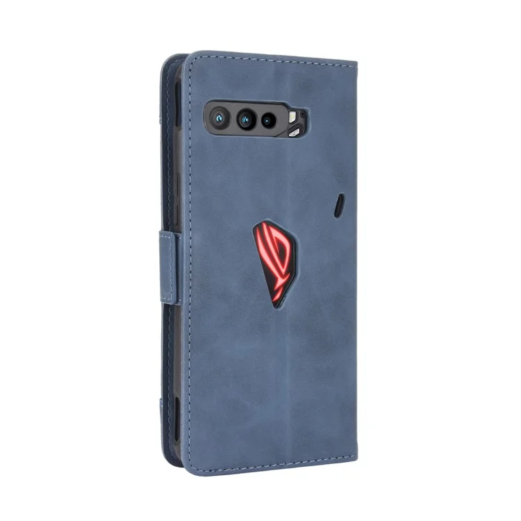 Wallet Stand Flip Leather Protective Case for Asus ROG Phone 3/ZS661KS/ROG Phone 3 Strix - Blue