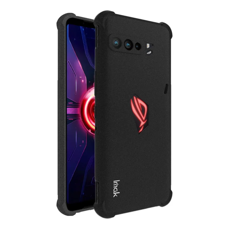 IMAK Airbag Shockproof TPU Case + Screen Protector for Asus ROG Phone 3 ZS661KS/Phone 3 Strix - Matte Black