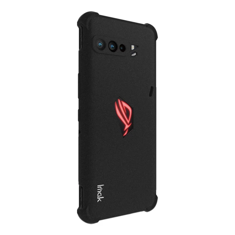 IMAK Airbag Shockproof TPU Case + Screen Protector for Asus ROG Phone 3 ZS661KS/Phone 3 Strix - Matte Black