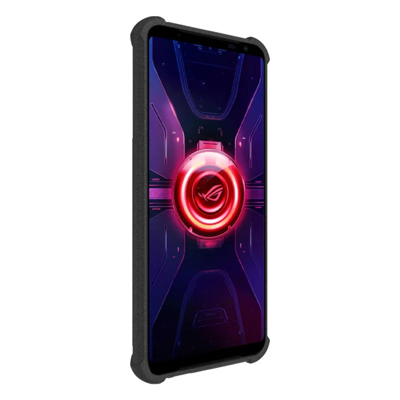 IMAK Airbag Shockproof TPU Case + Screen Protector for Asus ROG Phone 3 ZS661KS/Phone 3 Strix - Matte Black