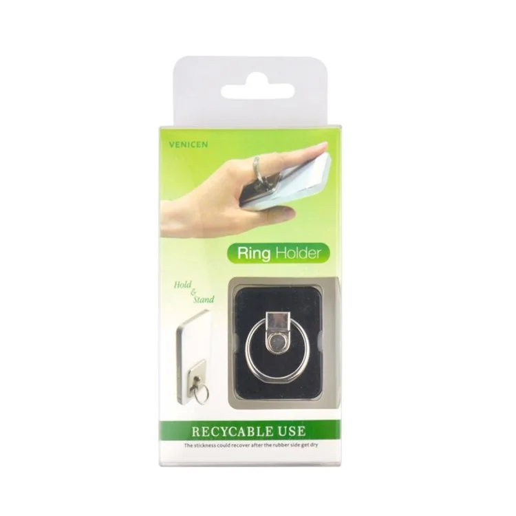 Metal Bunker Ring Stand Holder for iPhone Samsung HTC - Black