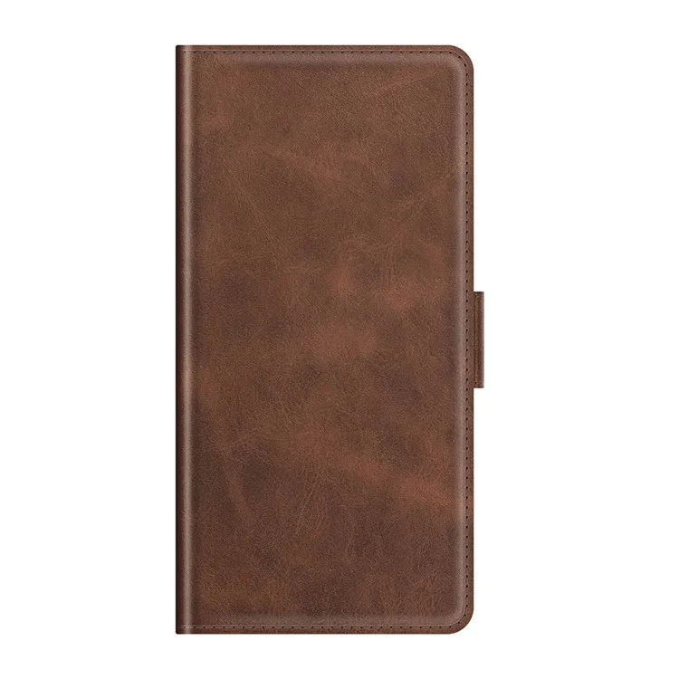 PU Leather Full Protection Wallet Cover Stand Case with Magnetic Double Clasp for Asus Zenfone 8 Flip - Coffee