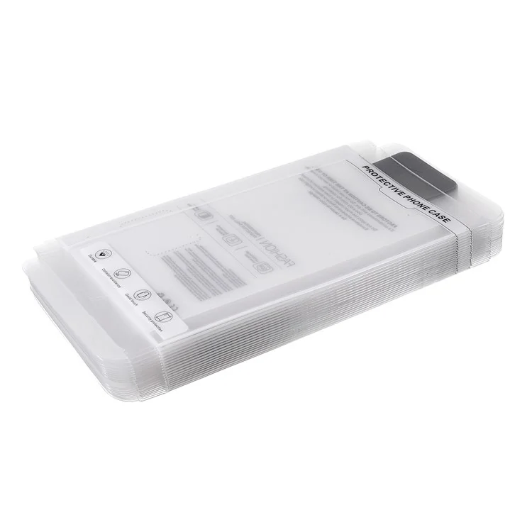 20 pcs/Ensemble de boîtes d'emballage en PET pour étui en cuir de téléphone portable de moins de 6,1 pouces et coque arrière de moins de 6,7 pouces, Taille : 17x9x1,85 cm 