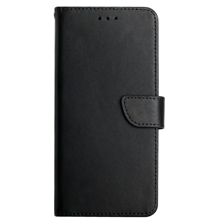Nappa Texture Genuine Pelle Pelle Flip Cover Shell Shell Shell Portafoglio Caso Per Asus Rog Phone 5 - Nero