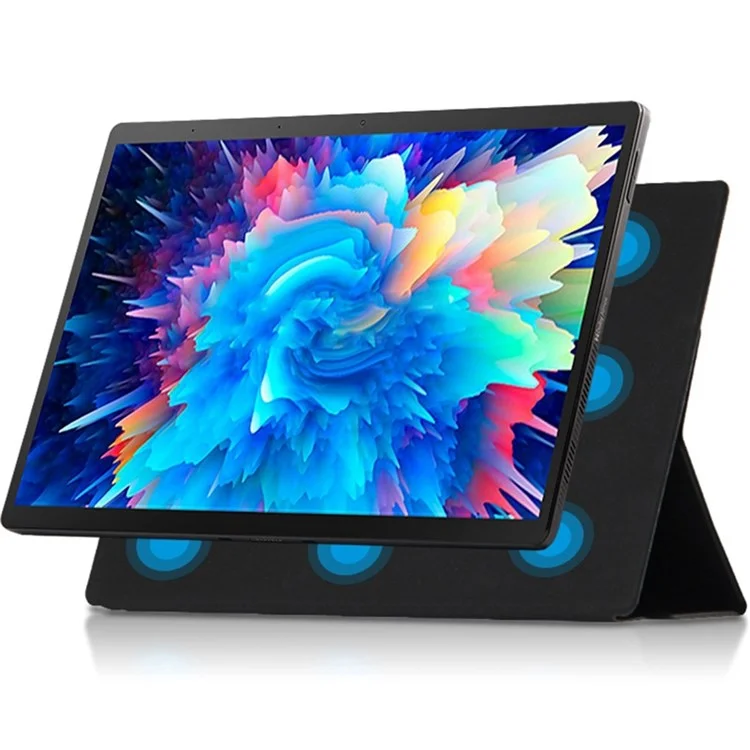 Pour Asus Fearless Two Dans un 13,3 Pouces Absorption Magnétique Tri-fold Stand PU Cuir Tablet Couvre de Protection