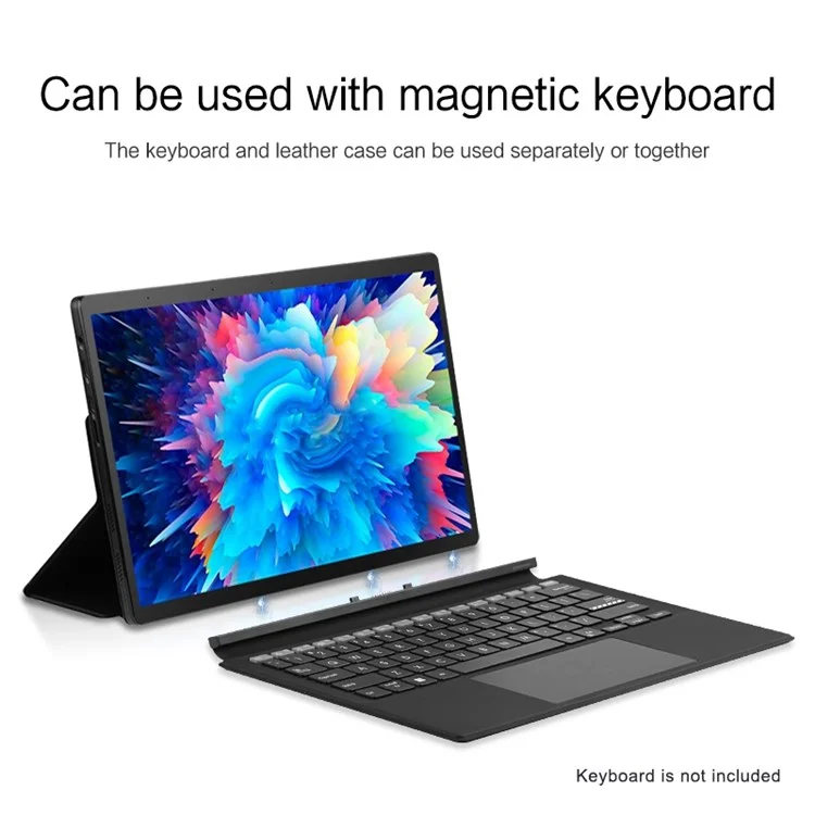 For ASUS Vivobook 13 Slate OLED (T3300) PU Leather Tablet Case Tri-Fold Stand with Magnetic Absorption