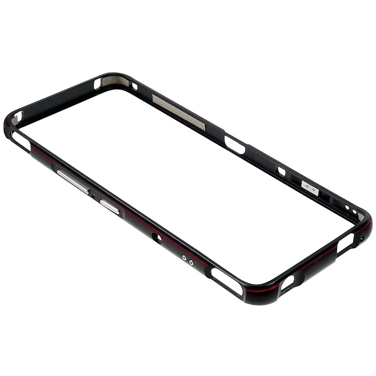 Para Asus ROG Phone 6 5G / Phone 6 Pro 5G Carcasa protectora de metal a prueba de golpes con borde elevado y protector de la lente de la cámara - Negro / Rojo