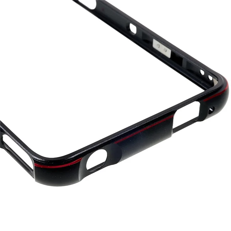 Para Asus ROG Phone 6 5G / Phone 6 Pro 5G Carcasa protectora de metal a prueba de golpes con borde elevado y protector de la lente de la cámara - Negro / Rojo