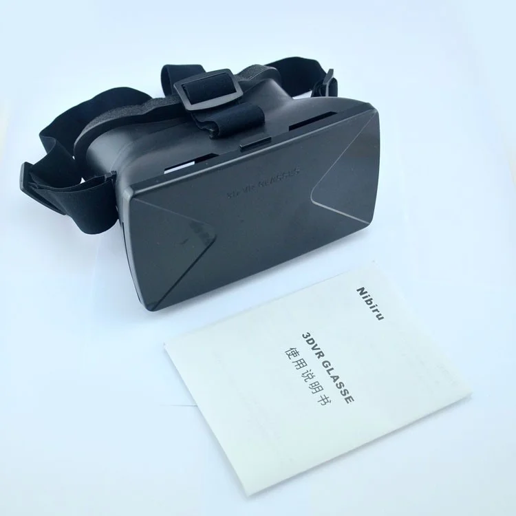 NIBIRU 3D VR Virtual Reality Glasses Head Mount with NFC Magnet for 4-6 Inch Smartphone - Black