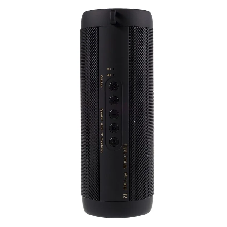 T2 Outdoor Hands-free Bluetooth Speaker with Flashlight Support TF Card FM Radio - Black