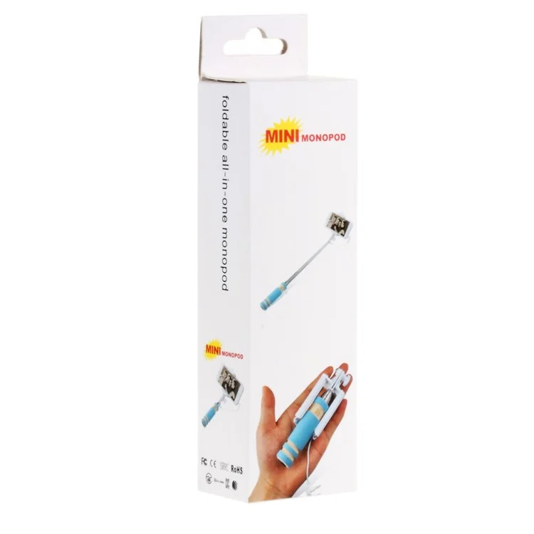 ZX-3S Mini Selfie Stick Monopod for iPhone Samsung Sony etc - Orange
