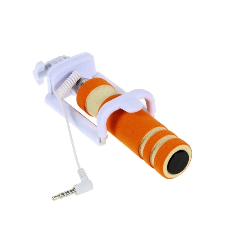 ZX-3S Mini Selfie Stick Monopod for iPhone Samsung Sony etc - Orange