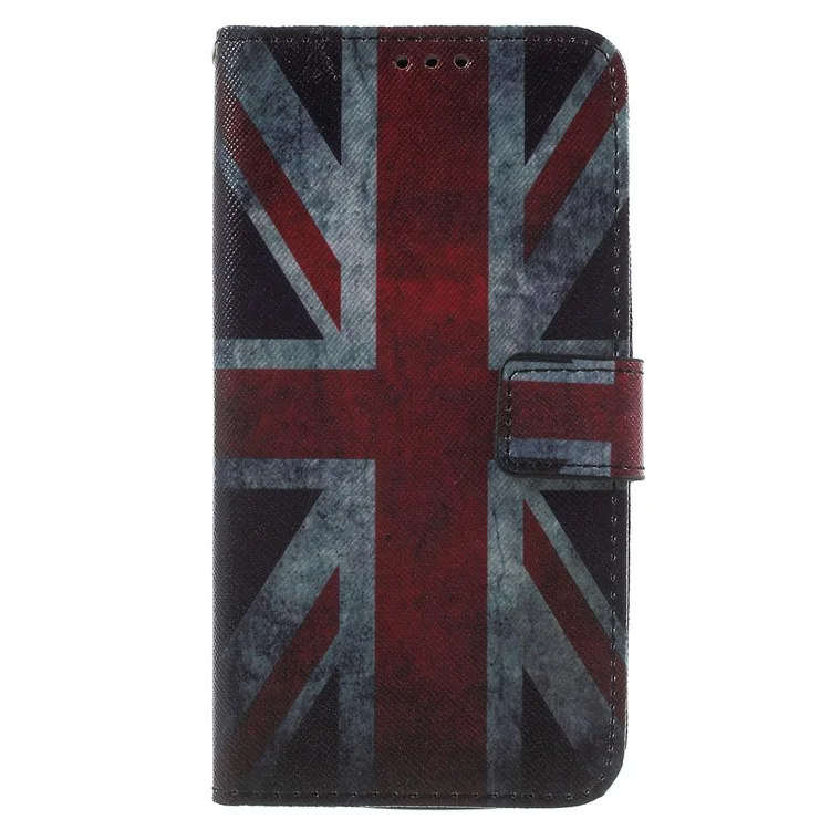 Callfree Wallet Stand Leather Case for Asus Zenfone 2 Laser ZE500KG ZE500KL 5.0-inch - Retro Union Jack Flag