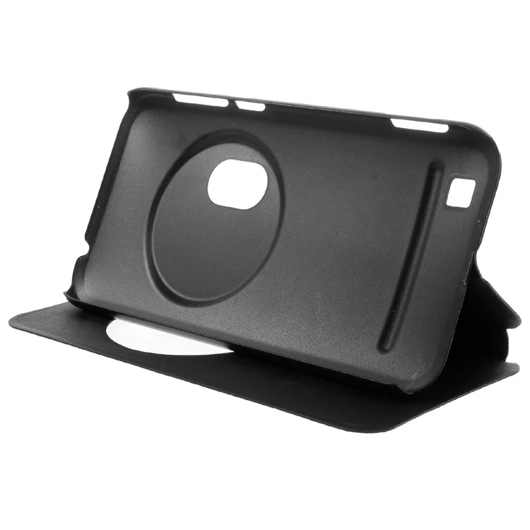 View Window Smart Leather Stand Case for Asus Zenfone Zoom - Black