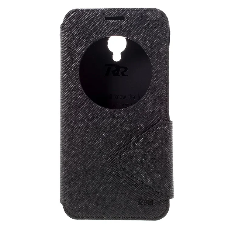 ROAR KOREA Diary View Window Leather Case for Asus Zenfone Go ZC500TG - Black