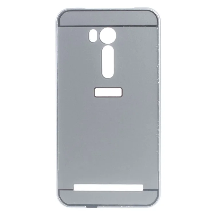 Slide-on Metal Bumper Plastic Back Cover for Asus Zenfone Go TV ZB551KL - Silver
