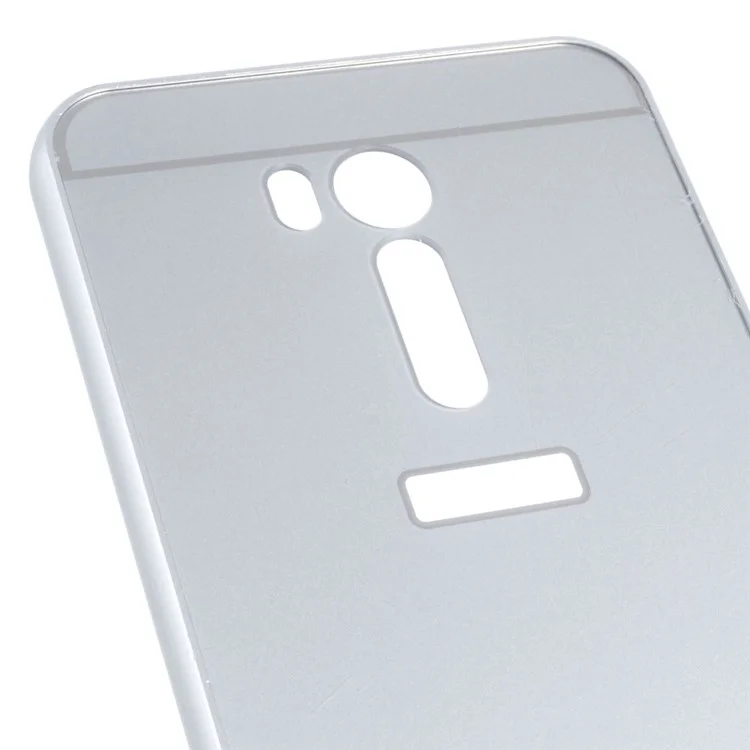 Slide-on Metal Bumper Plastic Back Cover for Asus Zenfone Go TV ZB551KL - Silver