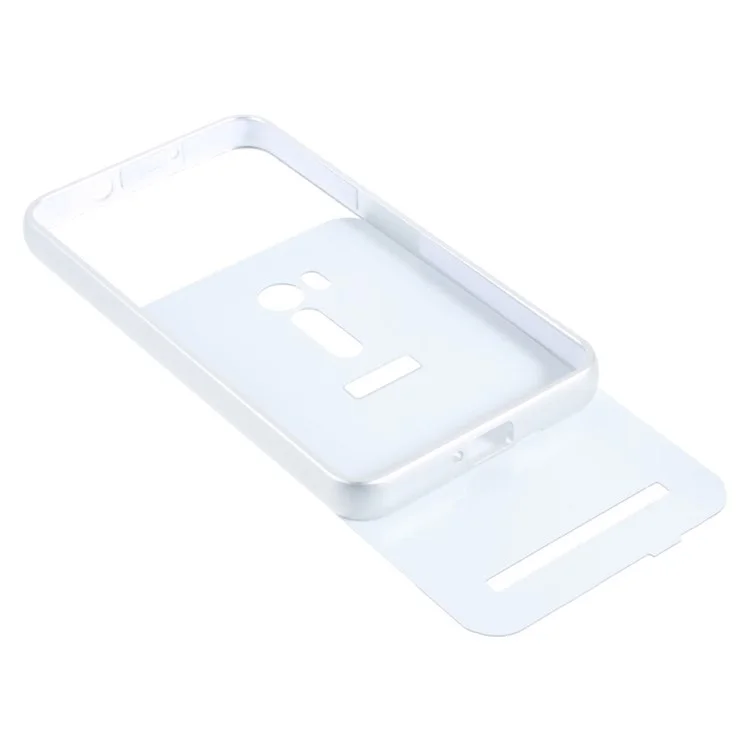 Slide-on Metal Bumper Plastic Back Cover for Asus Zenfone Go TV ZB551KL - Silver