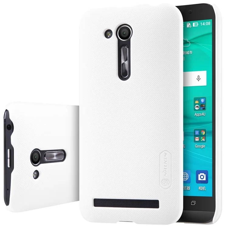 NILLKIN Super Frosted Shield PC Case for Asus Zenfone Go (ZB452KG) 4.5-inch + Screen Film - White
