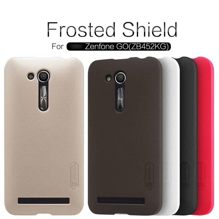 NILLKIN Super Frosted Shield PC Case for Asus Zenfone Go (ZB452KG) 4.5-inch + Screen Film - White