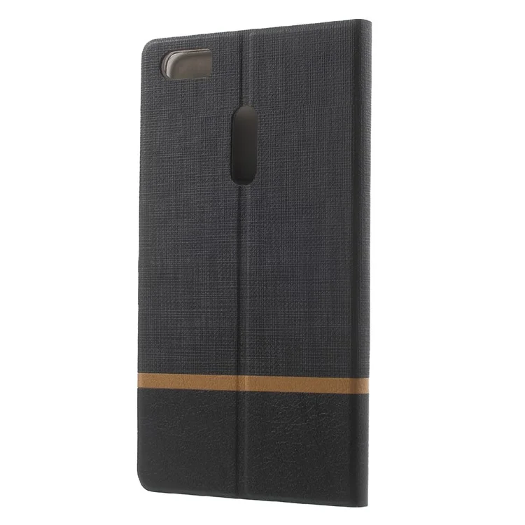 Assorted Color Cross Texture Leather Shell for Asus Zenfone 3 Ultra ZU680KL - Black