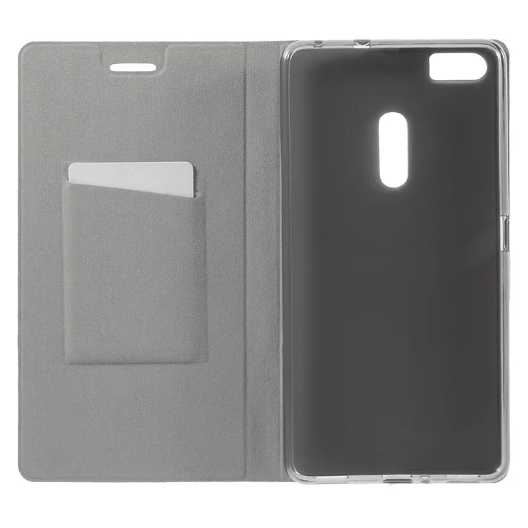 Assorted Color Cross Texture Leather Shell for Asus Zenfone 3 Ultra ZU680KL - Black