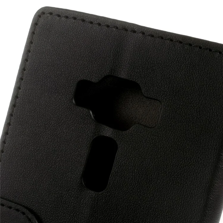 Wallet Leather Stand Case for Asus Zenfone 3 Deluxe ZS570KL - Black