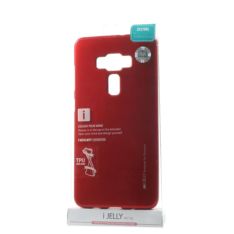 MERCURY GOOSPERY i JELLY TPU Back Case for Asus Zenfone 3 Deluxe ZS570KL - Red