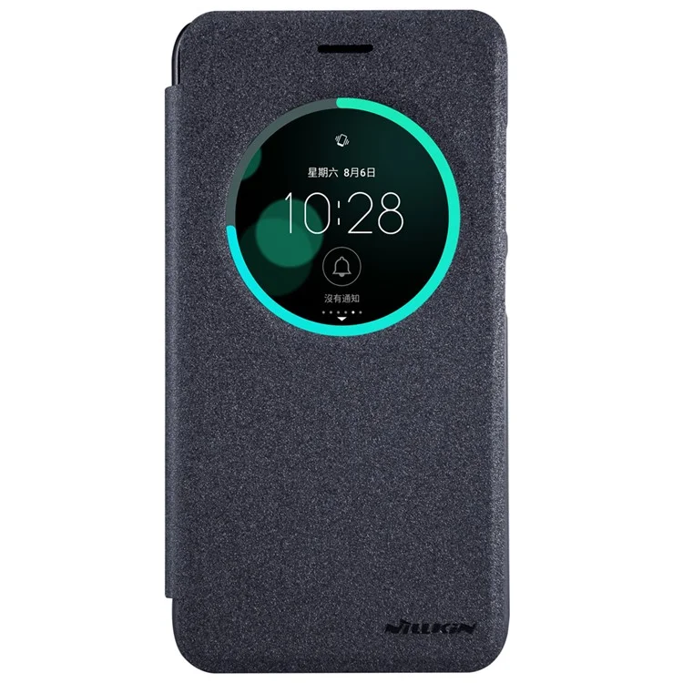 NILLKIN Sparkle Series Smart View Leather Case for Asus Zenfone 3 ZE520KL - Black
