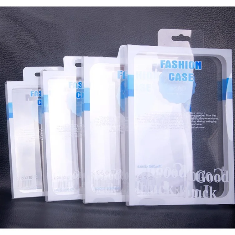 50 Peças/Lote Caixa de Embalagem de Varejo PVC para iPad Pro 9.7/Galaxy Tab S2 9.7 Cases, Tamanho: 247 x 195 x 16 mm