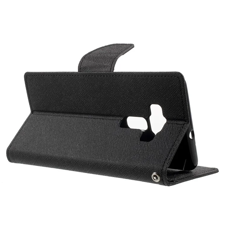 MERCURY GOOSPERY Leather Wallet Case for Asus Zenfone 3 Deluxe ZS570KL - Black