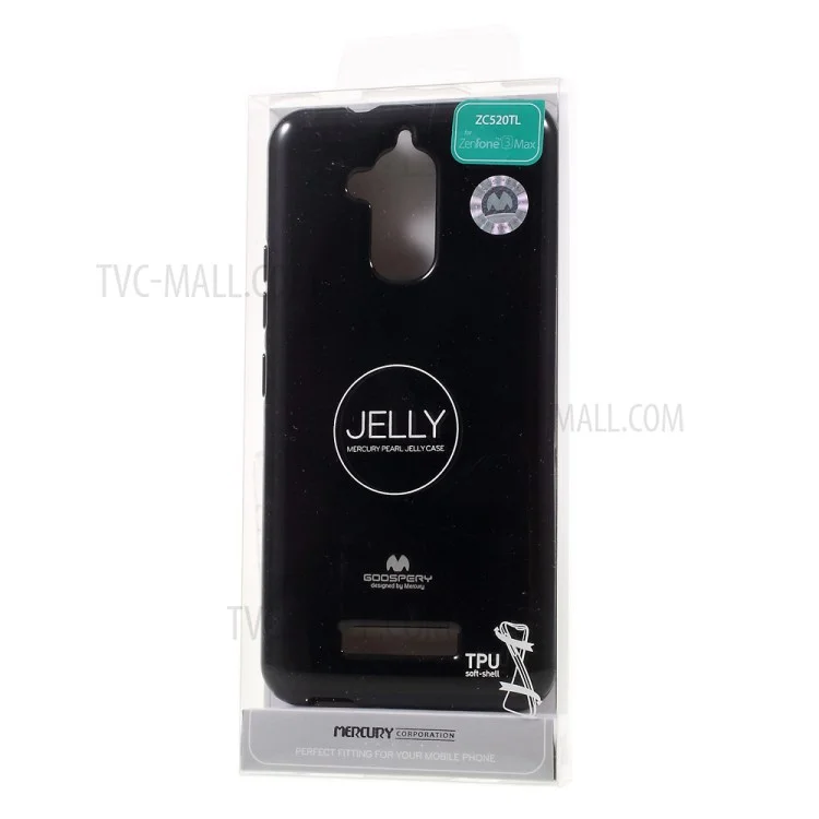 MERCURY GOOSPERY Glitter Powder TPU Case for Asus Zenfone 3 Max ZC520TL - Black