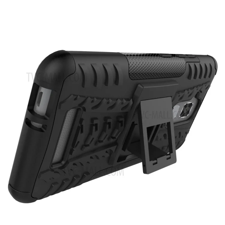 Tire Pattern Hybrid PC + TPU Kickstand Case for Asus Zenfone 3 Max ZC520TL - Black
