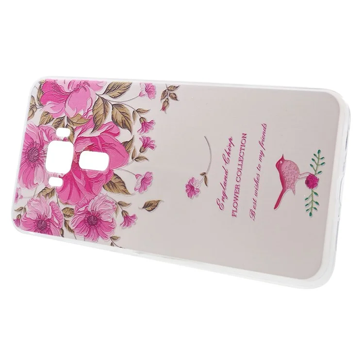 Softlyfit Embossed Pattern TPU Soft Case for ASUS ZenFone 3 ZE552KL - Blooming Flowers